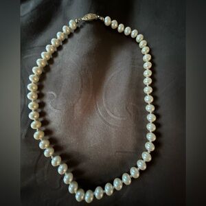 Elegant White Pearl Necklace